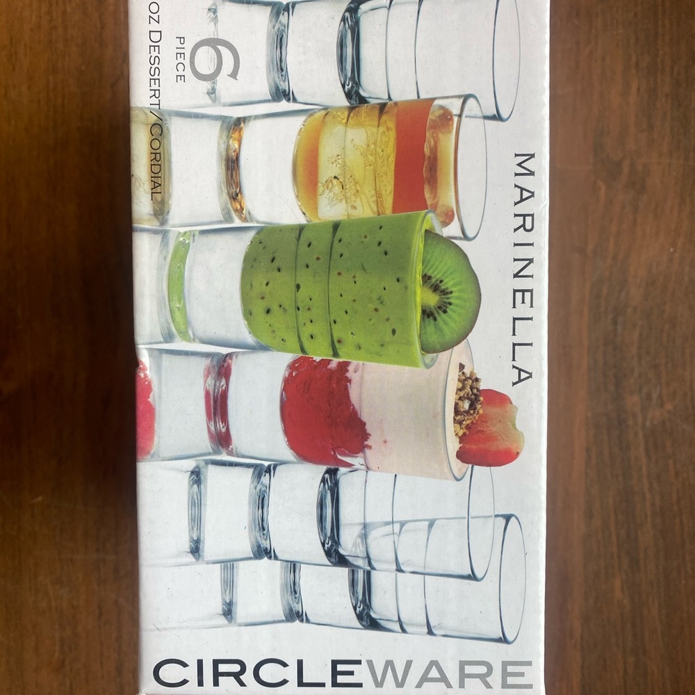 6-Piece Glass Dessert Set - Circleware Marinella